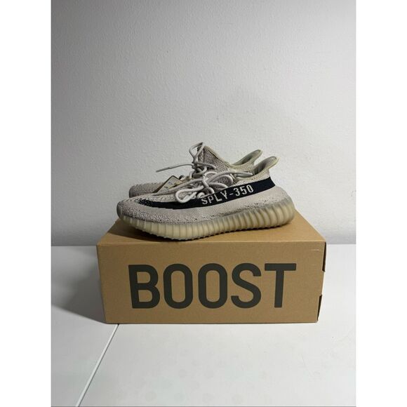 NWT Adidas Yeezy Boost 350 V2 Slate Size 9 Men’s Original Box Beige Black main image 6